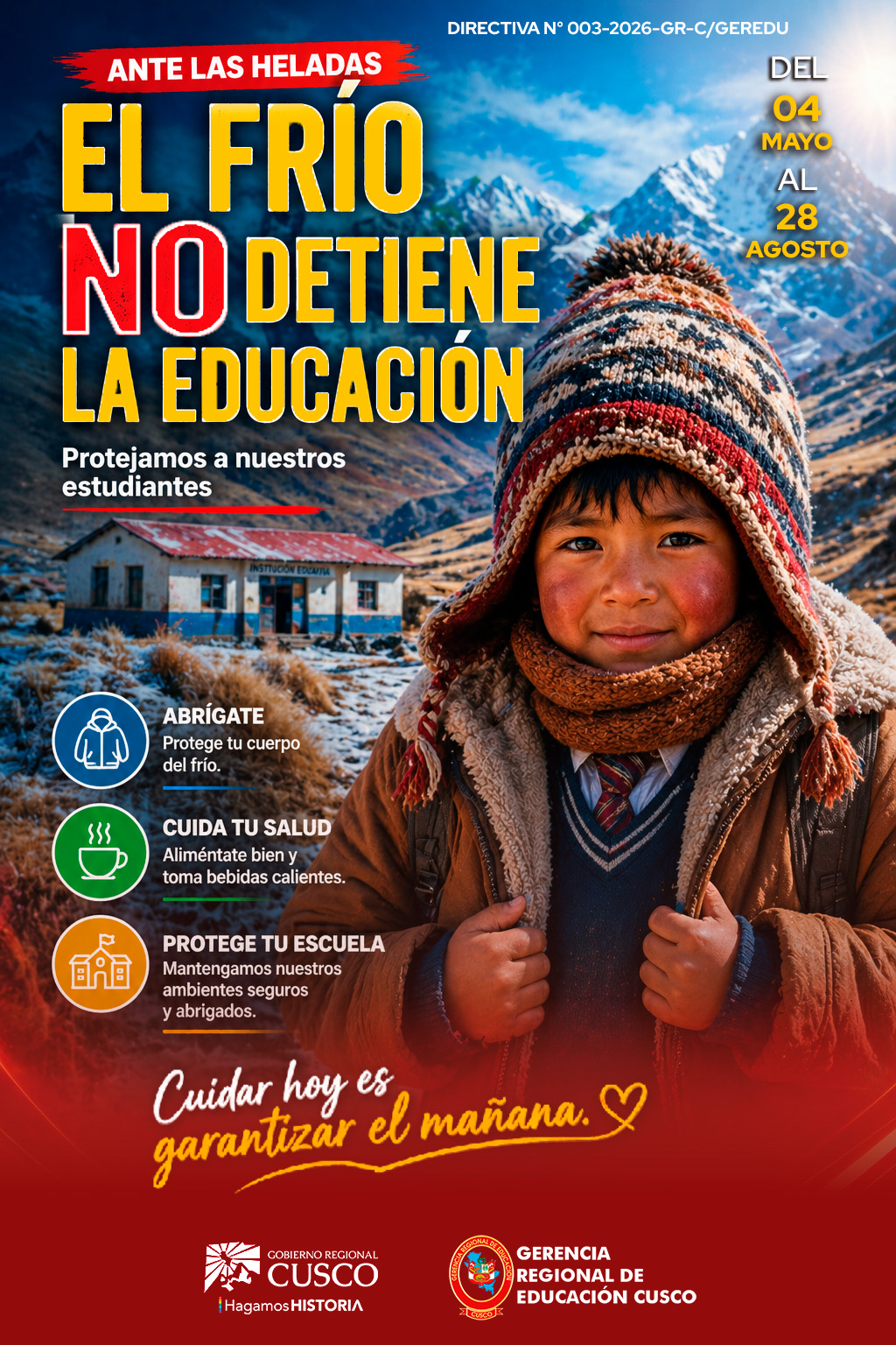 Aplicación del horario de invierno en las instituciones educativas, en el marco de la Directiva N.° 003-2026