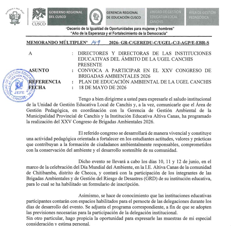 CONVOCA A PARTICIPAR EN EL XXV CONGRESO DE BRiGADAS AMBIENTALES 2026