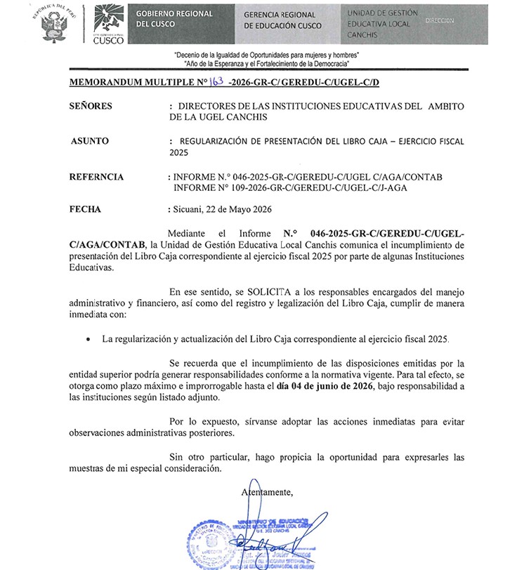 REGULARIZACIÓN DE PRESENTACIÓN DEL LIBRO CAJA - Ejercicio fiscal 2025