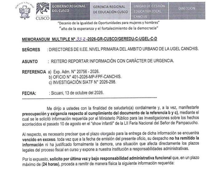REITERO REPORTAR INFORMACI N CON CARACTER DE URGENCIA.