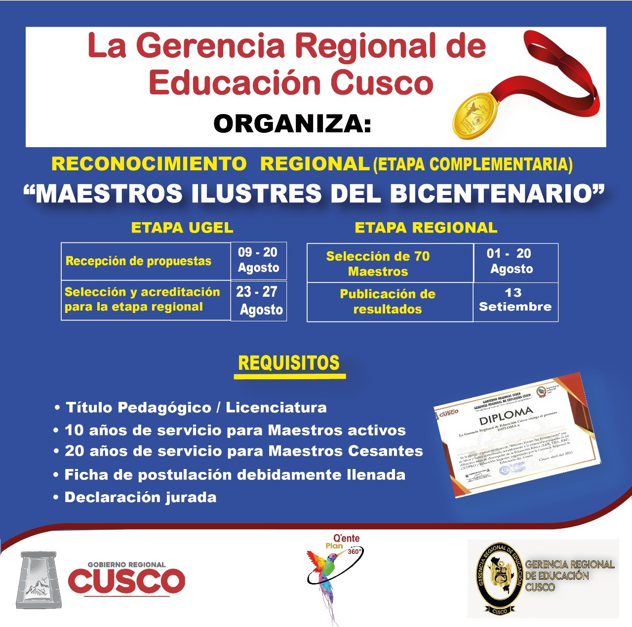 Read more about the article Reconocimiento Regional “MAESTROS ILUSTRES DEL BICENTENARIO” – Etapa Complementaria.