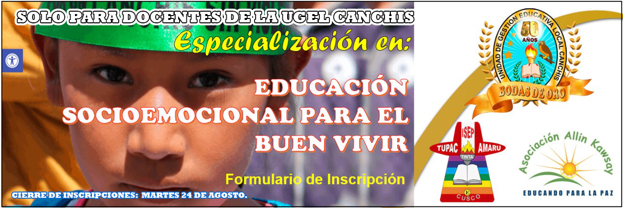 Read more about the article ESPECIALIZACIÓN EN: EDUCACIÓN SOCIOEMOCIONAL PARA EL BUEN VIVIR