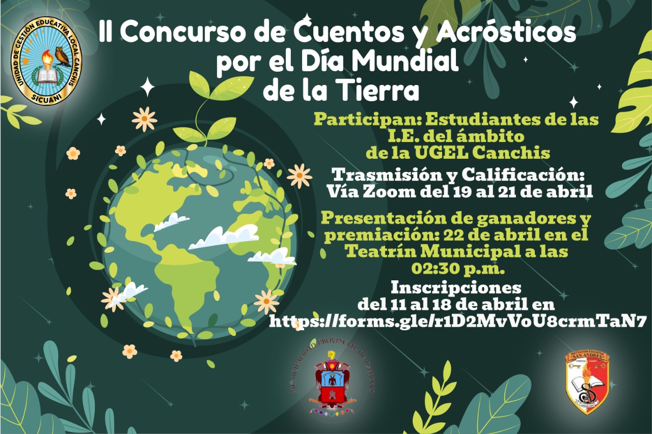Read more about the article II CONCURSO DE CUENTOS Y ACRÓSTICOS POR EL DÍA MUNDIAL DE LA TIERRA