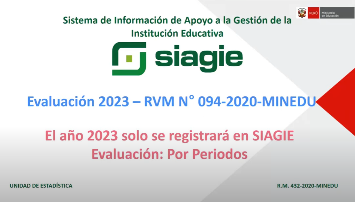 Read more about the article CAPACITACIÓN DEL REGISTRO DE EVALUACIÓN 2023 – SIAGIE